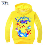 2017 Pokemon Costume Child Sweatshirt Pokemon Go Hoodie For Boys Hoodies Girls Sweatshirt Pink Sport Shirt Hoodies For Teenage