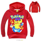 2017 Pokemon Costume Child Sweatshirt Pokemon Go Hoodie For Boys Hoodies Girls Sweatshirt Pink Sport Shirt Hoodies For Teenage