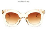 Cateye 2017 Fashion Sunglasses Women Luxury Brand Designer Vintage Sun glasses Female Rivet Shades Big Frame Style Eyewear UV400