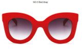 Cateye 2017 Fashion Sunglasses Women Luxury Brand Designer Vintage Sun glasses Female Rivet Shades Big Frame Style Eyewear UV400