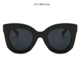 Cateye 2017 Fashion Sunglasses Women Luxury Brand Designer Vintage Sun glasses Female Rivet Shades Big Frame Style Eyewear UV400