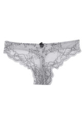 Catherine Malandrino Grey Corded Lace Thong