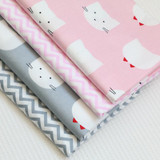 Cat Wave Printing 100% Cotton Patchwork Fabric for DIY Sewing Quilting Tissue Kids Bedding Textiles Tilda Doll Cloth Fabric