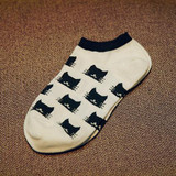 CAT summer comfortable cotton bamboo fiber girl women's socks ankle low female invisible color girl boy hosier 1pair=2pcs WS67