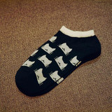 CAT summer comfortable cotton bamboo fiber girl women's socks ankle low female invisible color girl boy hosier 1pair=2pcs WS67