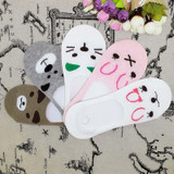 CAT summer comfortable cotton bamboo fiber girl women's socks ankle low female invisible color girl boy hosier 1pair=2pcs WS67