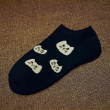 CAT summer comfortable cotton bamboo fiber girl women's socks ankle low female invisible color girl boy hosier 1pair=2pcs WS67