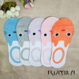 CAT summer comfortable cotton bamboo fiber girl women's socks ankle low female invisible color girl boy hosier 1pair=2pcs WS67