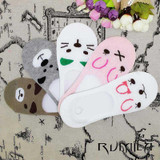 CAT summer comfortable cotton bamboo fiber girl women's socks ankle low female invisible color girl boy hosier 1pair=2pcs WS67