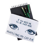 CAT EYE 3D Printing simple makeup bag neceser 2017 New who cares Cosmetic case women trousse de maquillage organizer pencil case