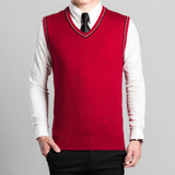casual wool sweater vest 2016 autumn winter new fashion mens v neck men sleeveless knitted vest waistcoats male outerwear tops