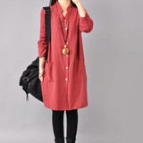 Casual women Shirt Dress Office Lady Loose Plus size Slim Vingtage Blouse Tops Dresses female Fashion Long Sleeve Dress Vestidos