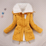 Casual Women Lamb Wool Warm Winter Overcoat Jacket Coat Outwear Lapel Parka S-XL