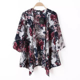 Casual Women Jacket Autumn Spring Flower Jacket Floral Outwear Female Coat
