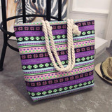 Casual Women Floral Large Capacity Tote Canvas Shoulder Bag Shopping Bag  Beach Bags Casual Tote Feminina
