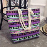 Casual Women Floral Large Capacity Tote Canvas Shoulder Bag Shopping Bag Beach Bags Casual Tote Feminina