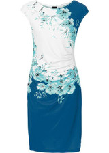 Casual Women Dresses 2017 Fashion Printing Blue Floral Short Summer Dress Women New Elegant Polyester Women Vestido Sleeveless