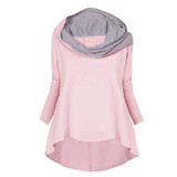 Casual Women Autumn Hoodies Long Sleeve Hooed Sweatshirt For Women Plus Size WS2748M