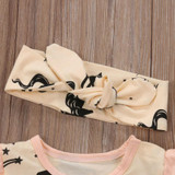 Casual Winter Baby Girl Clothes Newborn Infant Baby Girl Clothes Printed Bodysuit Pants Headband 3PCS Girls Clothes Set 0-24M