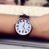 Casual Watch YOGA Pattern Printed Watch Analog Round Case Dial Leather Pin Buckle Quartz Wrist Watch For Women Men J73