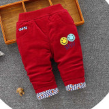 Casual Warm Winter Kids Cartoon Smile Boys Girls Full Length Corduroy Thicken Trousers Baby Infants Velvet Long Pants S5976 Casual Warm Winter Kids Cartoon Smile Boys Girls Full Length Corduroy Thicken Trousers Baby Infants Velvet Long Pants S5976