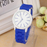 Casual Watch Geneva Unisex Quartz watch 7color men women Analog wristwatches Sports Watches Rose Gold Silicone watches Dropship