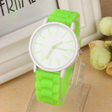 Casual Watch Geneva Unisex Quartz watch 7color men women Analog wristwatches Sports Watches Rose Gold Silicone watches Dropship