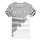 Casual Summer Men Tops Pullover Short Sleeve O-neck Star Milk Print T-shirt