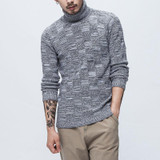 Casual Solid Pullover Men Sweaters 2017 Winter Men Turtleneck Thick Jumper For Man Pull Homme Plus Size M-5XL High Quality