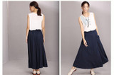Casual Pants Women Spring Women's Loose High Waist Wide Leg Linen Pants Women Trousers Cotton Pantalon