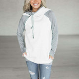 2017 Autumn Plus Size Hoodie Sweatshirt Women Patchwork Hoodies Women Sweatshirt Long Sleeve Streetwear Hooded Sweatshirt