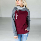2017 Autumn Plus Size Hoodie Sweatshirt Women Patchwork Hoodies Women Sweatshirt Long Sleeve Streetwear Hooded Sweatshirt