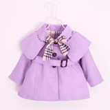 2017 Autumn Newborn Baby Girl Clothes Bow Coat Infant Clothes For Children Outwear Baby Girls Fashion Winter Clothing Baby Coats