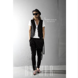 2017 autumn new stereo hanging waist skinny pants crotch tether low harem long pants Metrosexual personality harem pants