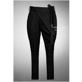 2017 autumn new stereo hanging waist skinny pants crotch tether low harem long pants Metrosexual personality harem pants