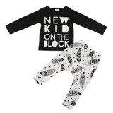 2017 Autumn New s baby Romper baby boy clothes long-sleeved letter T-shirt+pants newborn baby girl clothing