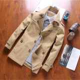 2017 autumn new men's casual long section men jacket fashion Slim thin section men coat Men Spring Overcoat Jacket Outerwear 5XL