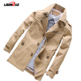 2017 autumn new men's casual long section men jacket fashion Slim thin section men coat Men Spring Overcoat Jacket Outerwear 5XL