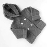 2017 Autumn New Baby Boys Sweaters Coat Kids Infant Girls Hooded Knitted Sweater Jacket for 0-2Y Girls Boys Cardigan Wholesale