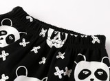 2017 Autumn New Baby Boy Clothes Long-sleeved Cartoon Panda T shirt+Pants 2 Pcs Newborn Clothes Baby Girl Clothing Set