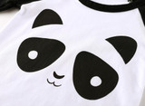 2017 Autumn New Baby Boy Clothes Long-sleeved Cartoon Panda T shirt+Pants 2 Pcs Newborn Clothes Baby Girl Clothing Set