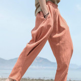 2017 Autumn New Arrival Cotton and Linen Mens Dress Casual Pants Men 100% Flax Long Pants Harem Pants Chinese Style D196