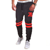 2017 Autumn Mens Sportswear Pants Printed Male Trousers Men Pants Elastic Stripe Pants Sweatpants Joggers Pantalones