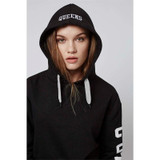 2017 Autumn Letter Print Cropped Hoodie Women Harajuku with Hoody Sweatshirt Women Pink Black Sweat Femme Oversized Hoodie