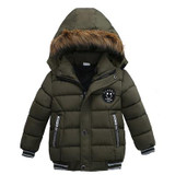 SONGGUIYING A101 Boy Warm Winter Children's Clothing Hooded Down Jackets Coats Kids Boys Cotton Thickening Outerwear Parkas Coat