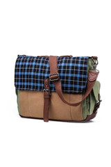 Something Strong Blue & Olive Messenger Bag