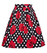 Skirts Womens Fashion Floral Print Pleated Retro Vintage 50s Skirts Pinup 60s Cotton Summer Rockabilly High Waist Women Skirt