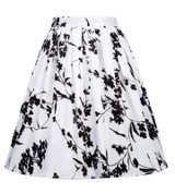Skirts Womens Fashion Floral Print Pleated Retro Vintage 50s Skirts Pinup 60s Cotton Summer Rockabilly High Waist Women Skirt