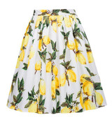 Skirts Womens Fashion Floral Print Pleated Retro Vintage 50s Skirts Pinup 60s Cotton Summer Rockabilly High Waist Women Skirt