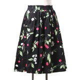 Skirts Womens Fashion Floral Print Pleated Retro Vintage 50s Skirts Pinup 60s Cotton Summer Rockabilly High Waist Women Skirt